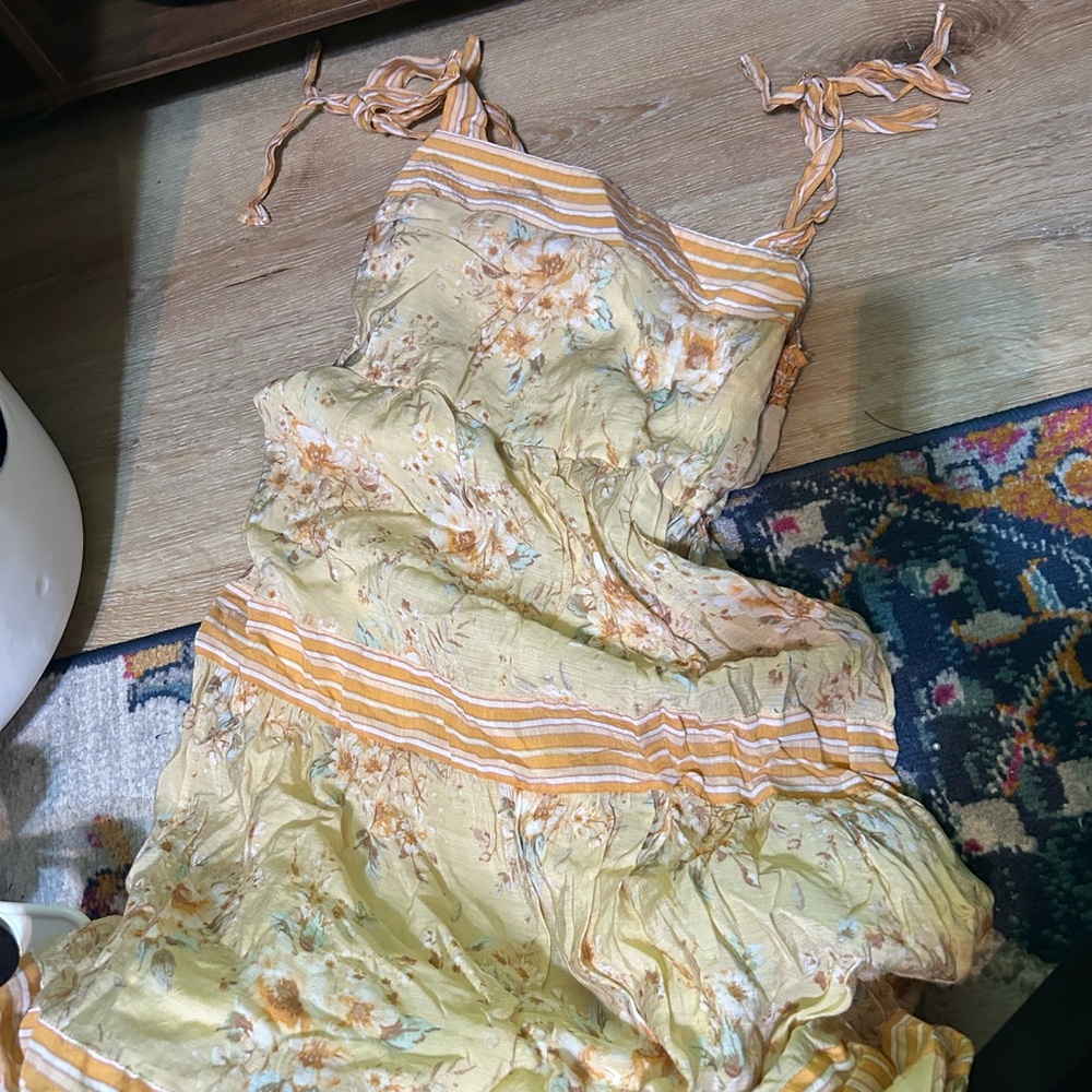 Sweet Wanderer Yellow Floral Dress